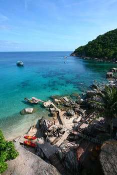 Sea at Nang Yuan island, Koh Tao, Thailand.