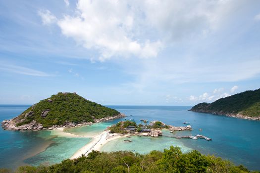 Sea at Nang Yuan island, Koh Tao, Thailand.