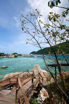 Sea at Nang Yuan island, Koh Tao, Thailand.