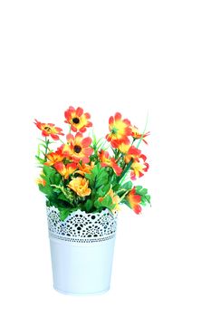 Plastic flower in vase