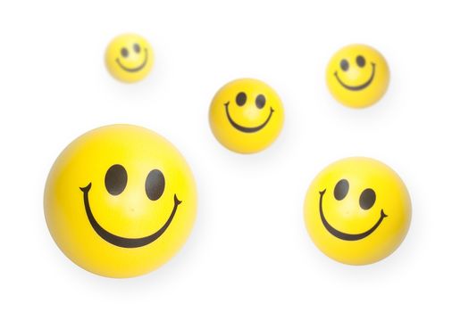 Yellow smiley face balls