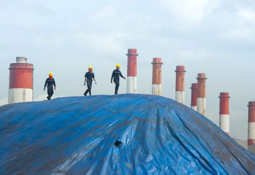 Industrial Worker in Power Plant