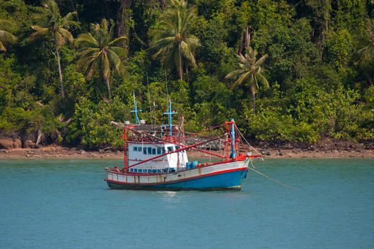 Fishing ship in sea Thailand