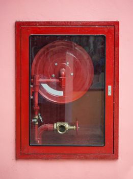 Red Fire Hose Cabinet