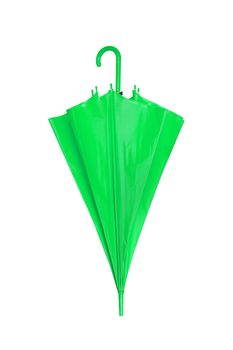 Green umbrella isolated on a white background