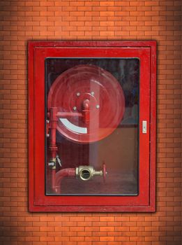 Red Fire Hose Cabinet