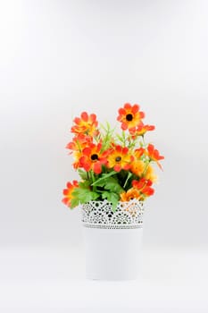 Plastic flower in vase