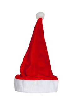 Santa Claus red hat isolated on white background