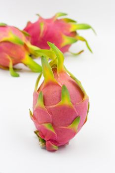 Dragon Fruit isolated against white background.