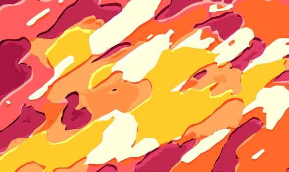 red pink yellow and orange camouflage painting background