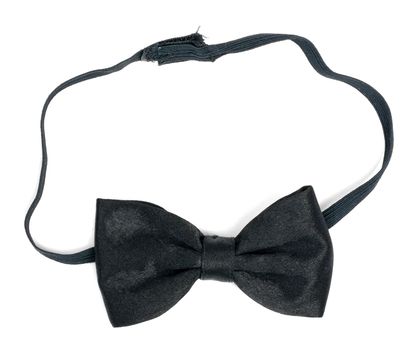 Black bow tie isolated on white background