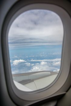 View through a commercial airplane window