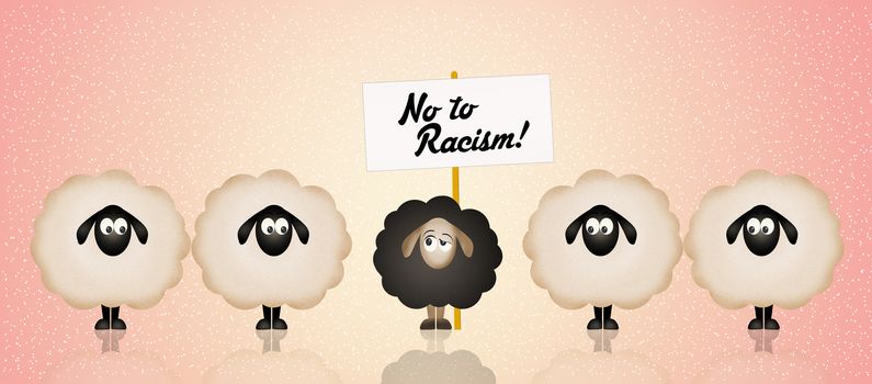 illustration of no to racism