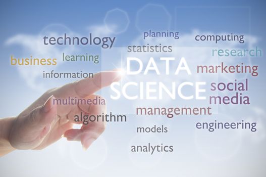 Finger pressing touch screen with data science