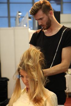 Hair treatment at 27th international fair and congress of cosmetics,The touch of Paris, 27th and 28th April 2016. Belgrade,Serbia
