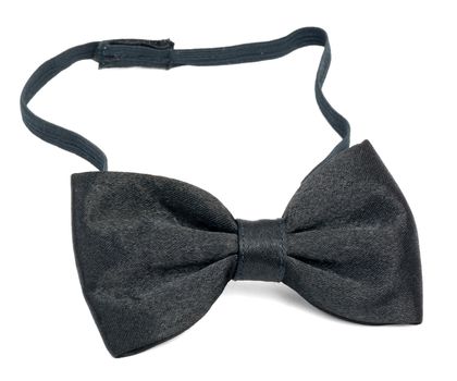 Black bow tie isolated on white background