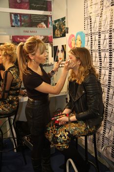 Makeup at 27th international fair and congress of cosmetics,The touch of Paris, 27th and 28th April 2016. Belgrade,Serbia