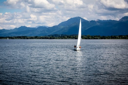 Sail boats on the lake
