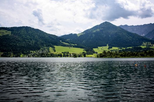 Beautiful mountain lake in the Austrian Alps