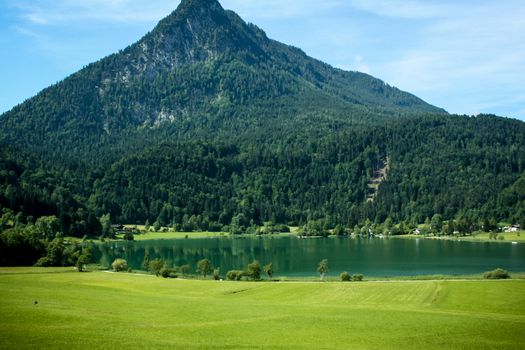 Beautiful mountain lake in the Austrian Alps