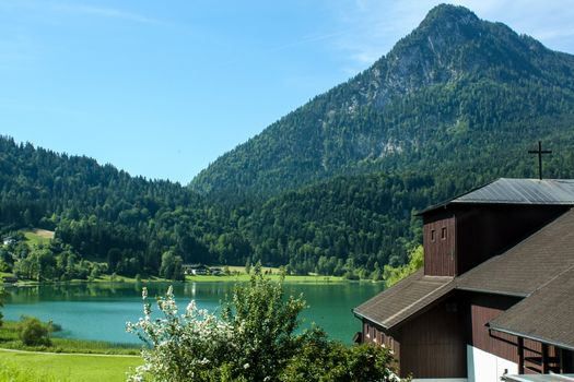 Beautiful mountain lake in the Austrian Alps