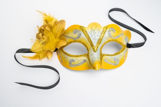 Colorful carnival mask on a white background