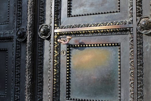 Ancient  door reliable protection close to