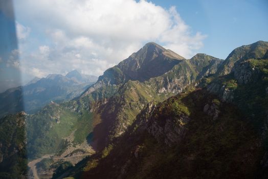 Beautiful mountain scenery of Krasnaya Polyana . Sochi