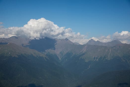 Beautiful mountain scenery of Krasnaya Polyana . Sochi