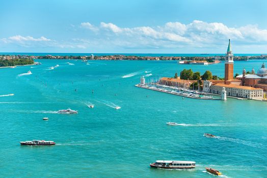 View from San Marco to San Giorgio island, Venice, Italy