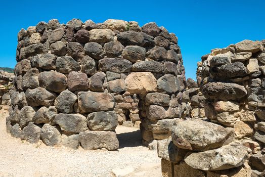 Ruins of ancient city. Nuraghe culture, Sardinia, Italy