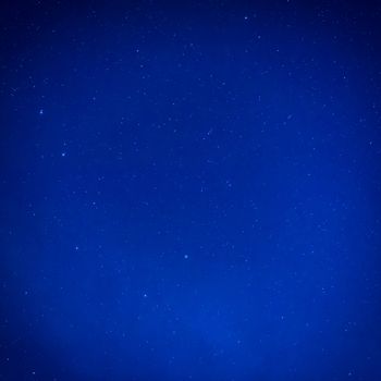 Blue dark night sky with many stars. Big Dipper on space milkyway background