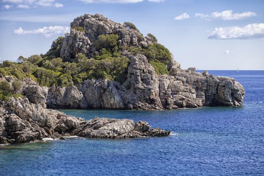 Scenic bay near Marmaris, Turkey on a sunny day