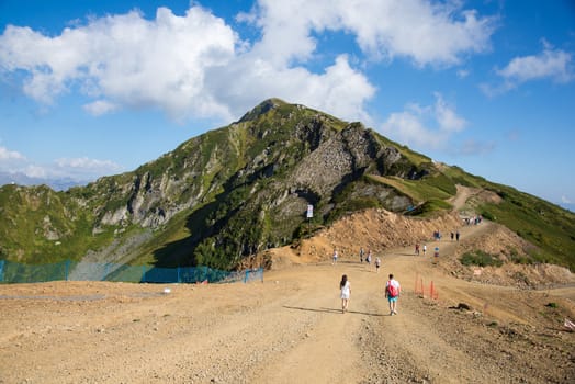 Beautiful mountain scenery of Krasnaya Polyana . Sochi