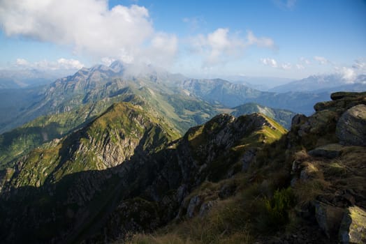 Beautiful mountain scenery of Krasnaya Polyana . Sochi