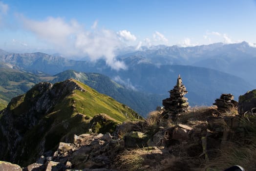 Beautiful mountain scenery of Krasnaya Polyana . Sochi