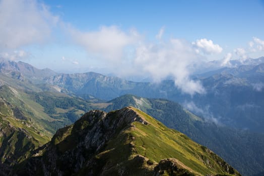 Beautiful mountain scenery of Krasnaya Polyana . Sochi