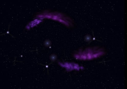 Small part of an infinite star field of space in the Universe. "Elements of this image furnished by NASA".