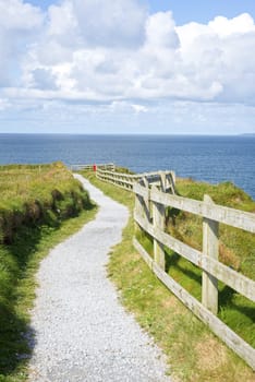 cliff walk on the wild atlantic way in ballybunion county kerry ireland