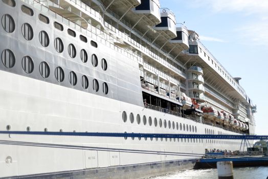 cruise ship docked at cobh in ireland