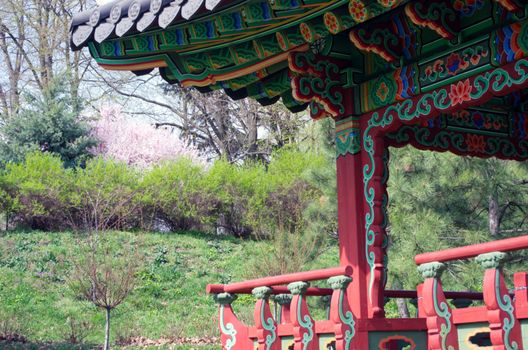  Kyiv Botanical Garden named Grishko, opened exhibition Korean garden Pavilion (Pagoda) is similar to pavilion "Aeryundzhun", located in Palace Changduk in Seoul, Korea.
