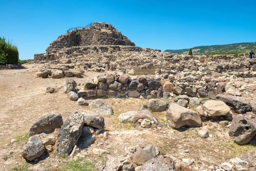 Ruins of ancient city. Nuraghe culture, Sardinia, Italy