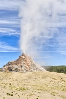 White Dome Geyser, Low Geyser Basin, Yellowstone National Park, Wyoming