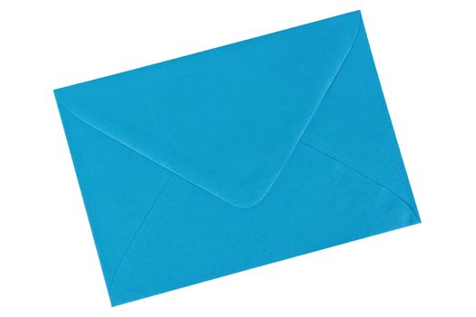 Blue envelope isolated on a white background