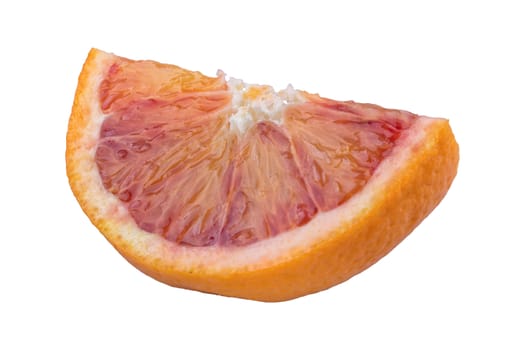 Cut orange isolated on a white background