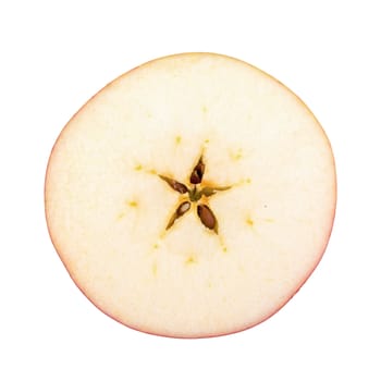 Cut apple isolated on a white background