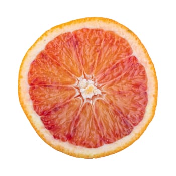 Cut orange isolated on a white background