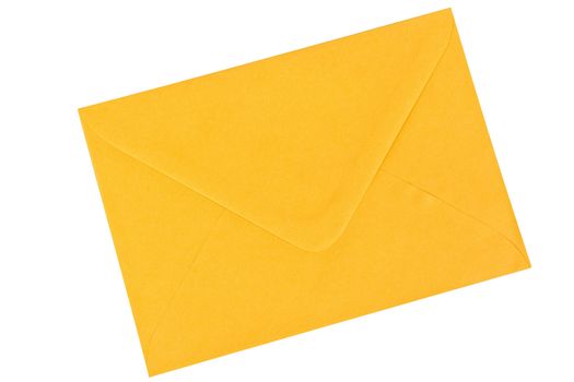 Yellow envelope isolated on a white background