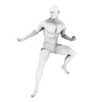 Superhero Pose With a Man in 3d Render Illustration