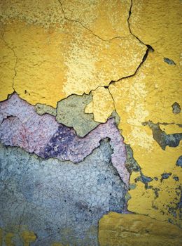 abstract background or texture old eroded plaster layer color